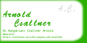 arnold csallner business card